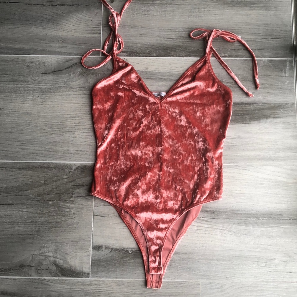 Charlotte Russe velvet bodysuit